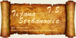 Tijana Štrbanović vizit kartica